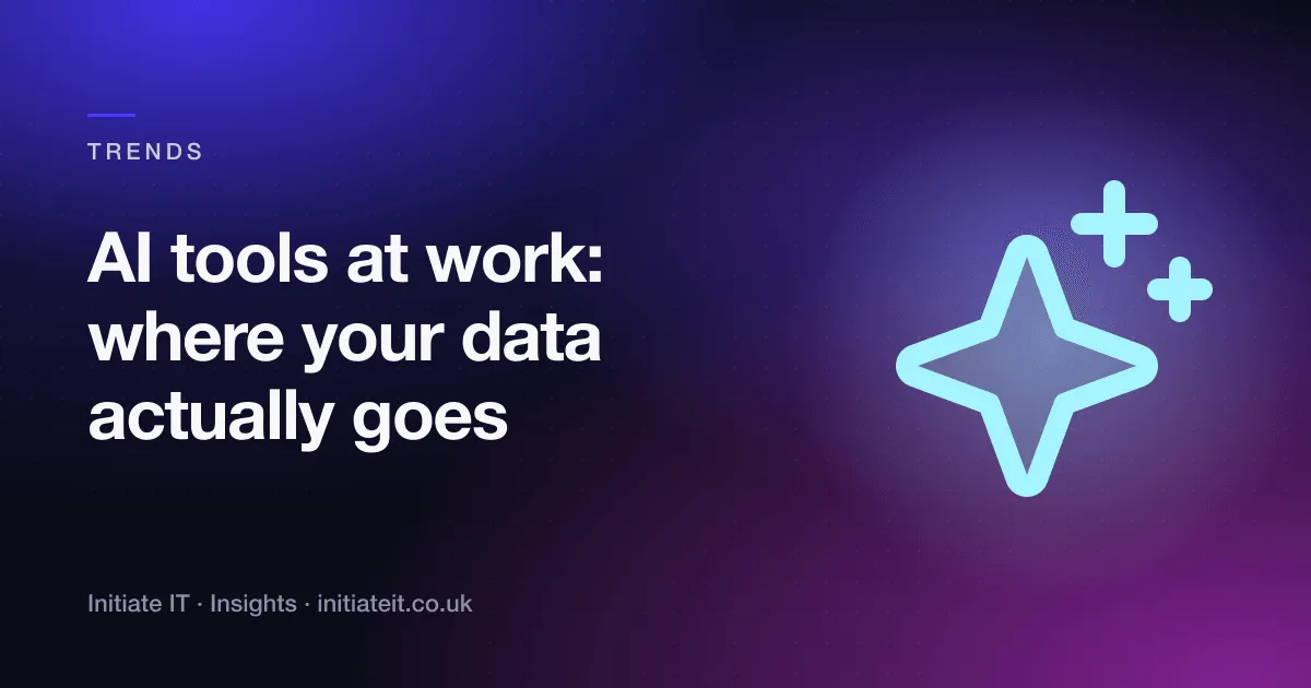AI tools at work: where your data actually goes, Initiate IT Insights