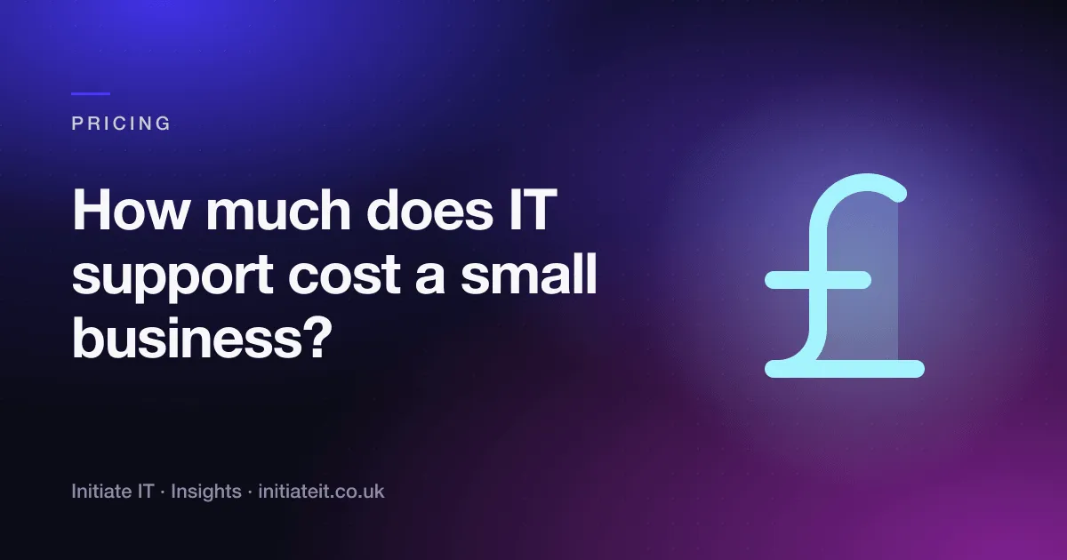 How much does IT support cost a small business, Initiate IT Insights