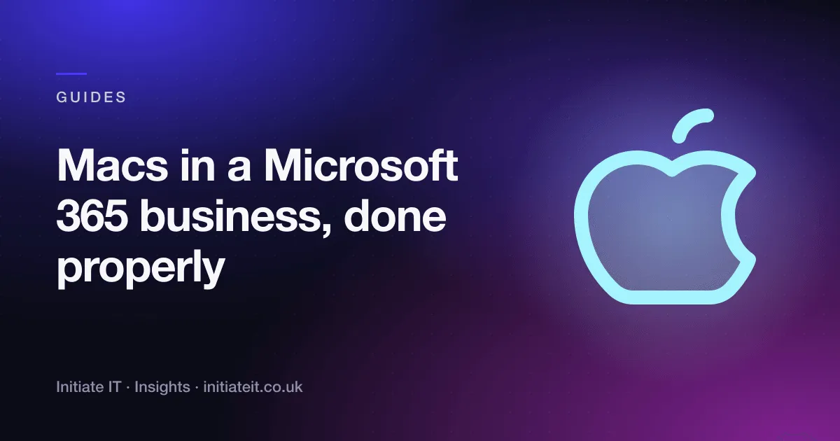 Running Macs in a Microsoft 365 business, Initiate IT Insights