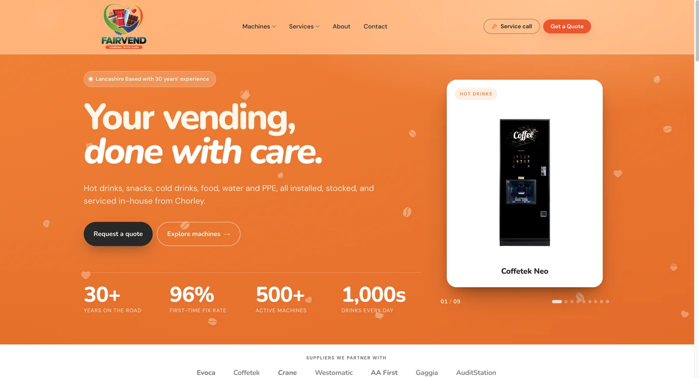 FairVend website designed by Initiate IT