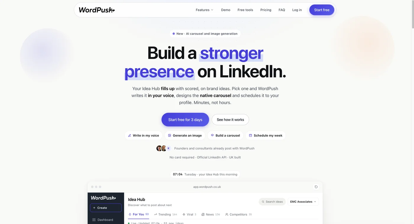 WordPush website designed by Initiate IT